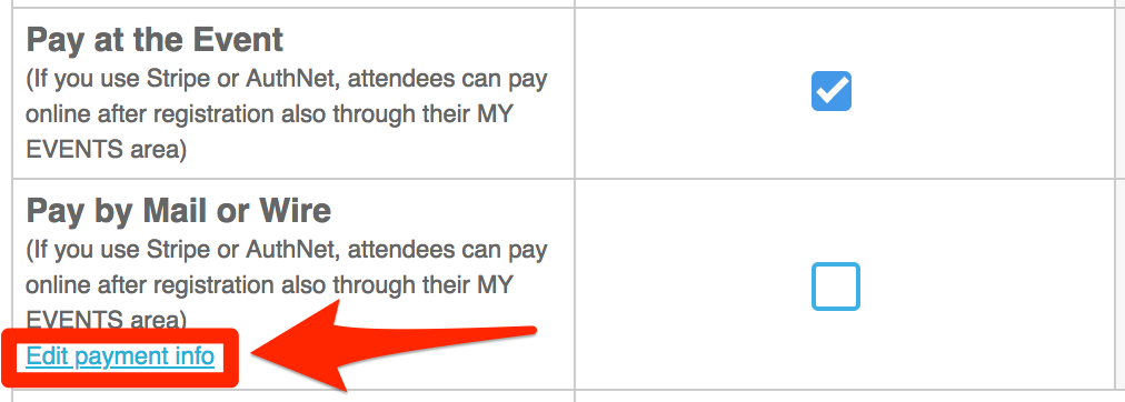 Activation & Payment Methods: Configure Payment Options for Registrants